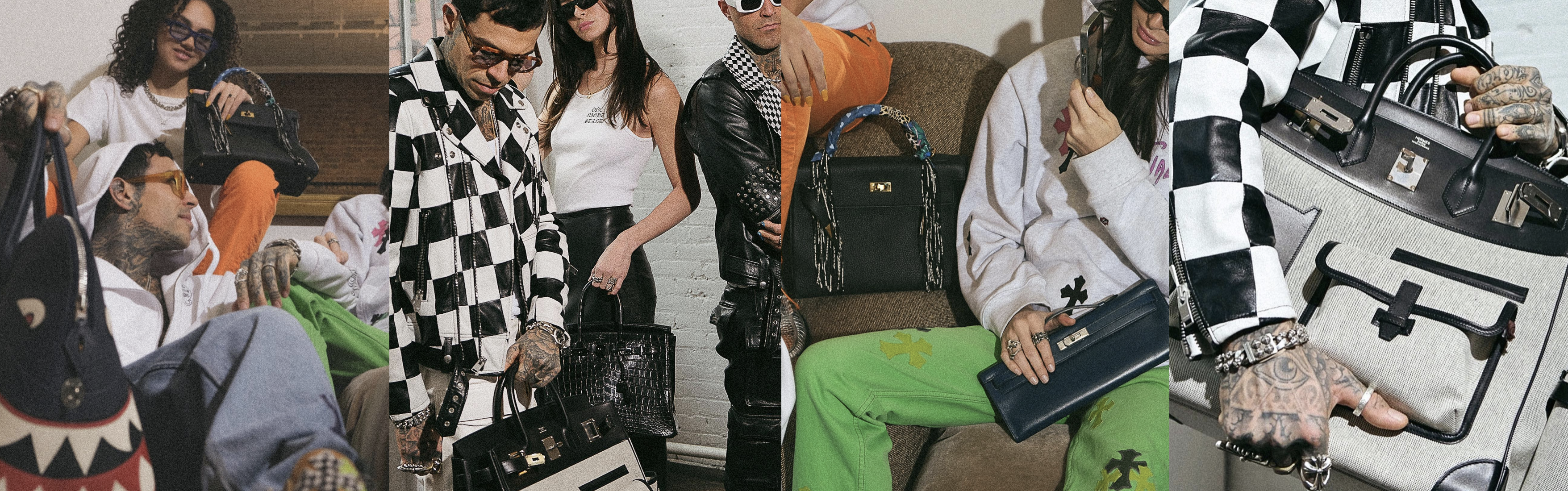 Hermès and Chrome Hearts visual collage