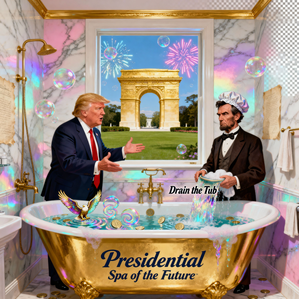 Magick Mica Trump parody art