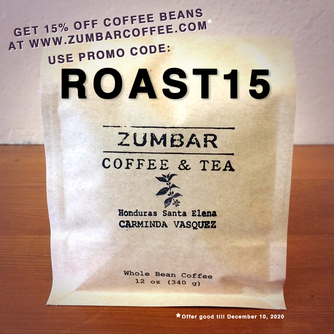 Happy Thanksgiving! 15% off at Zumbar Coffee & Tea!