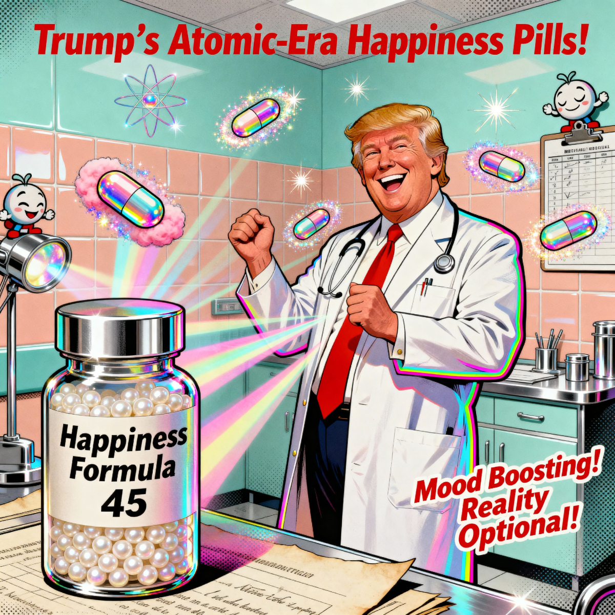 Magick Mica Trump parody art