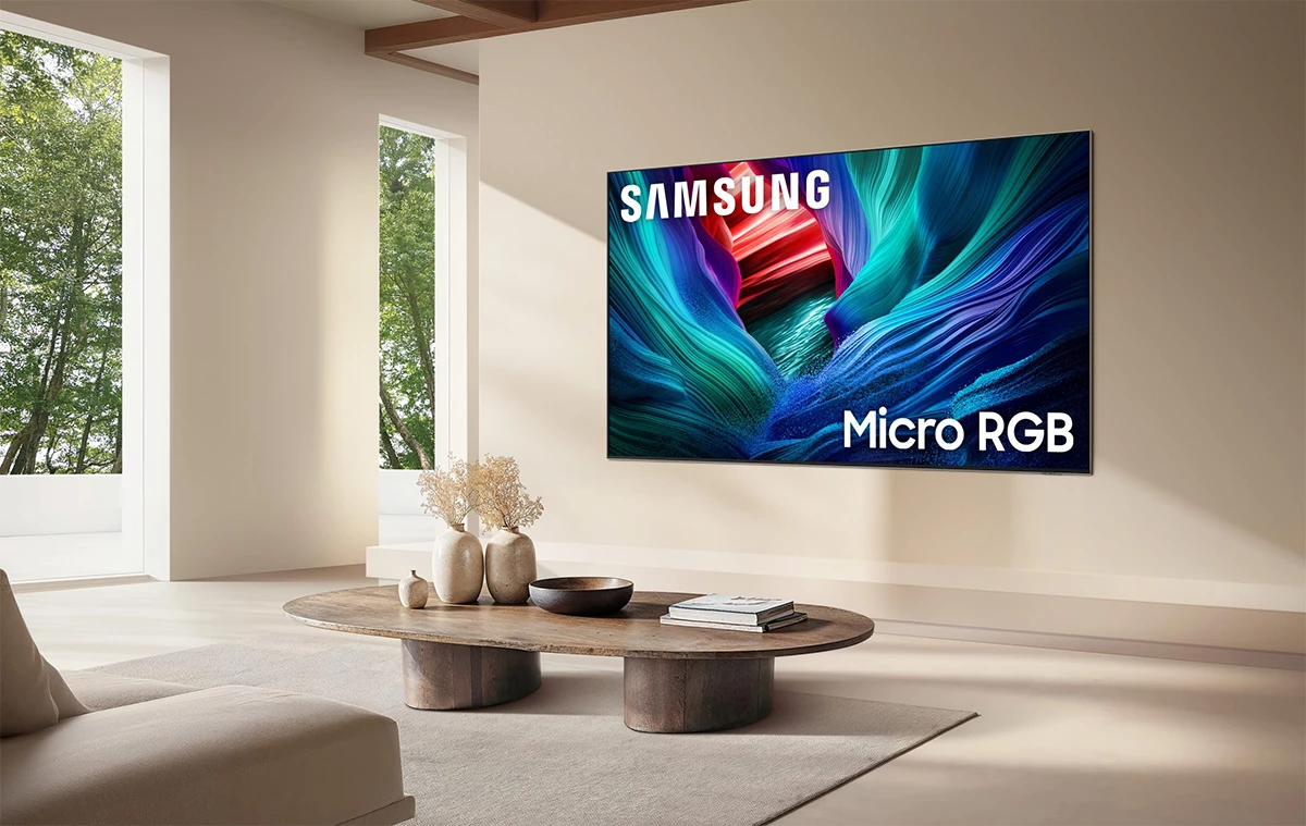 Since the tech is brand new, Micro RGB will initially be available only in larger-sized models, like this 115-inch one from Samsung