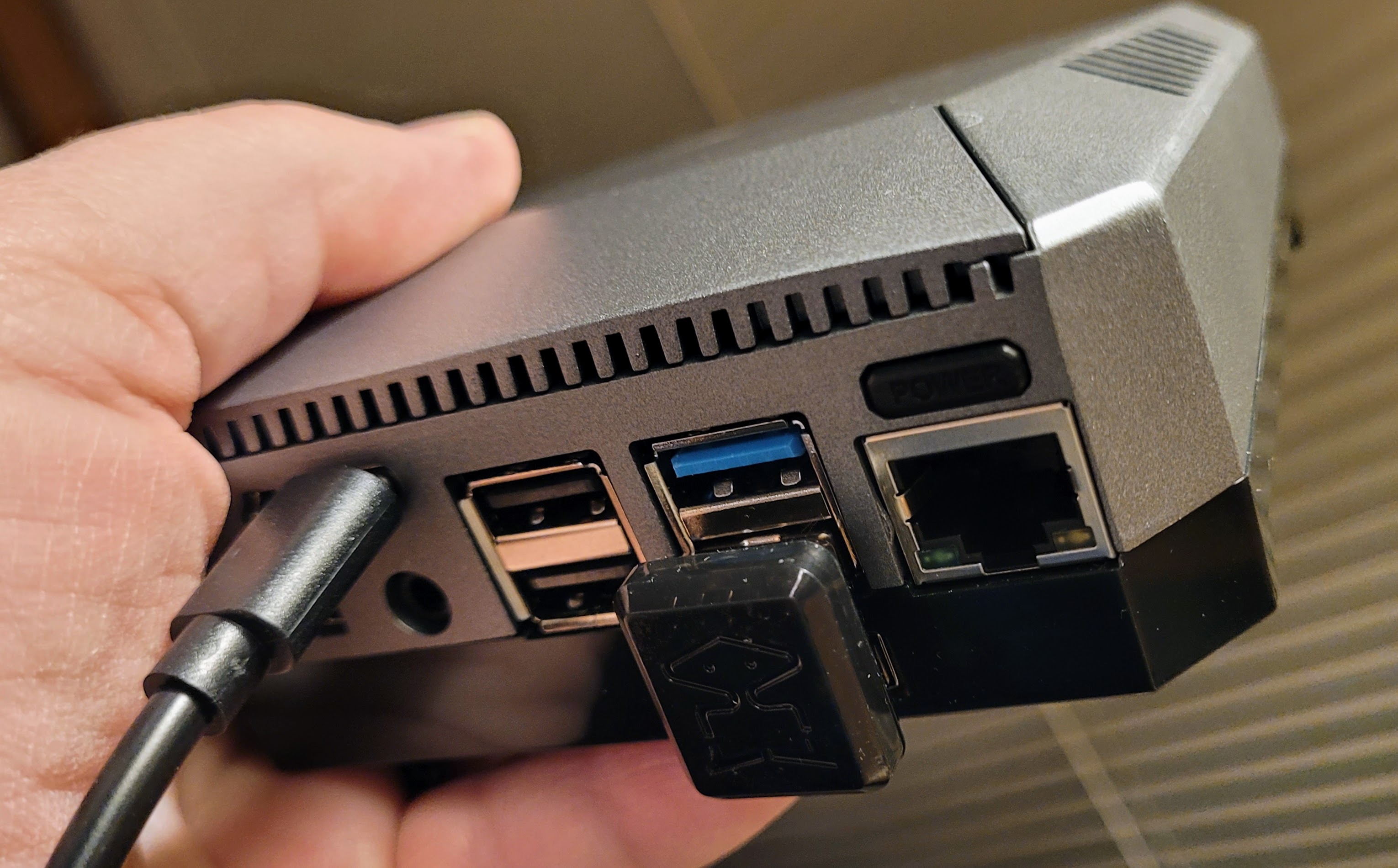 The USB 3.0 bridge that allows the RPi 4 to communicate with the SSD