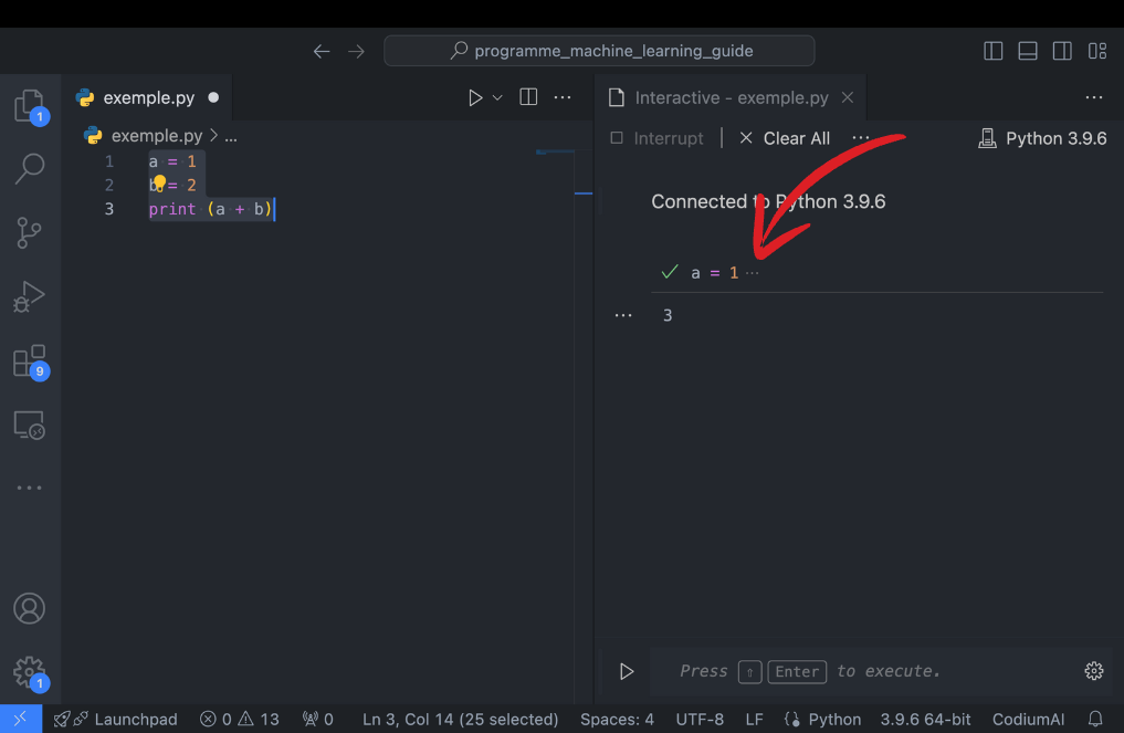 Tutoriel : Jupyter, VS Code et la fenêtre interactive.