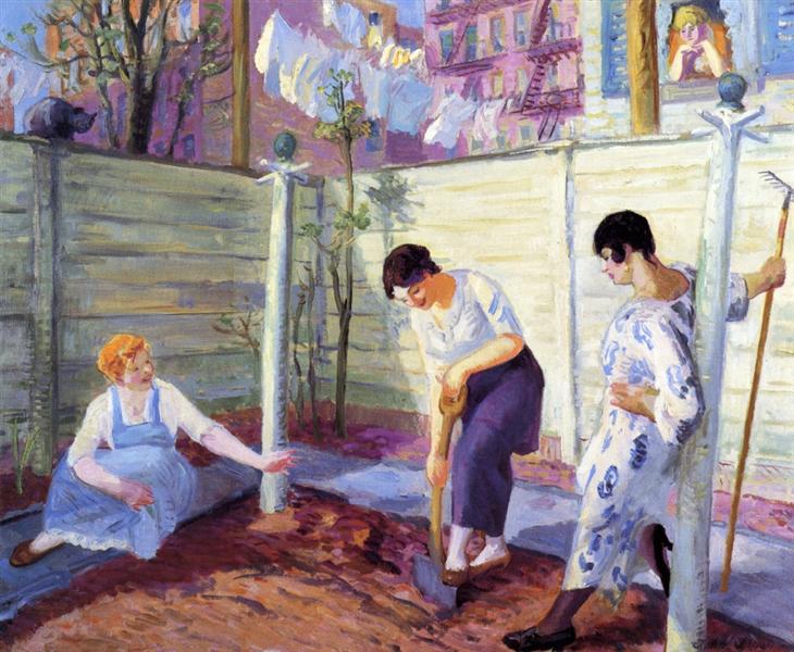 Spring Planting, Greenwich Village, 1913 - John French Sloan