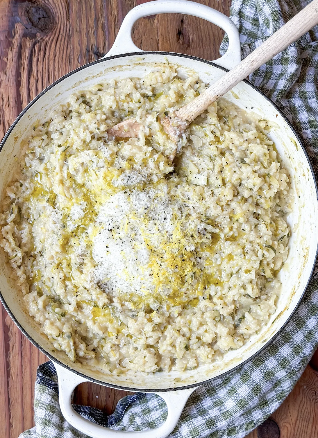 no-stir zucchini risotto