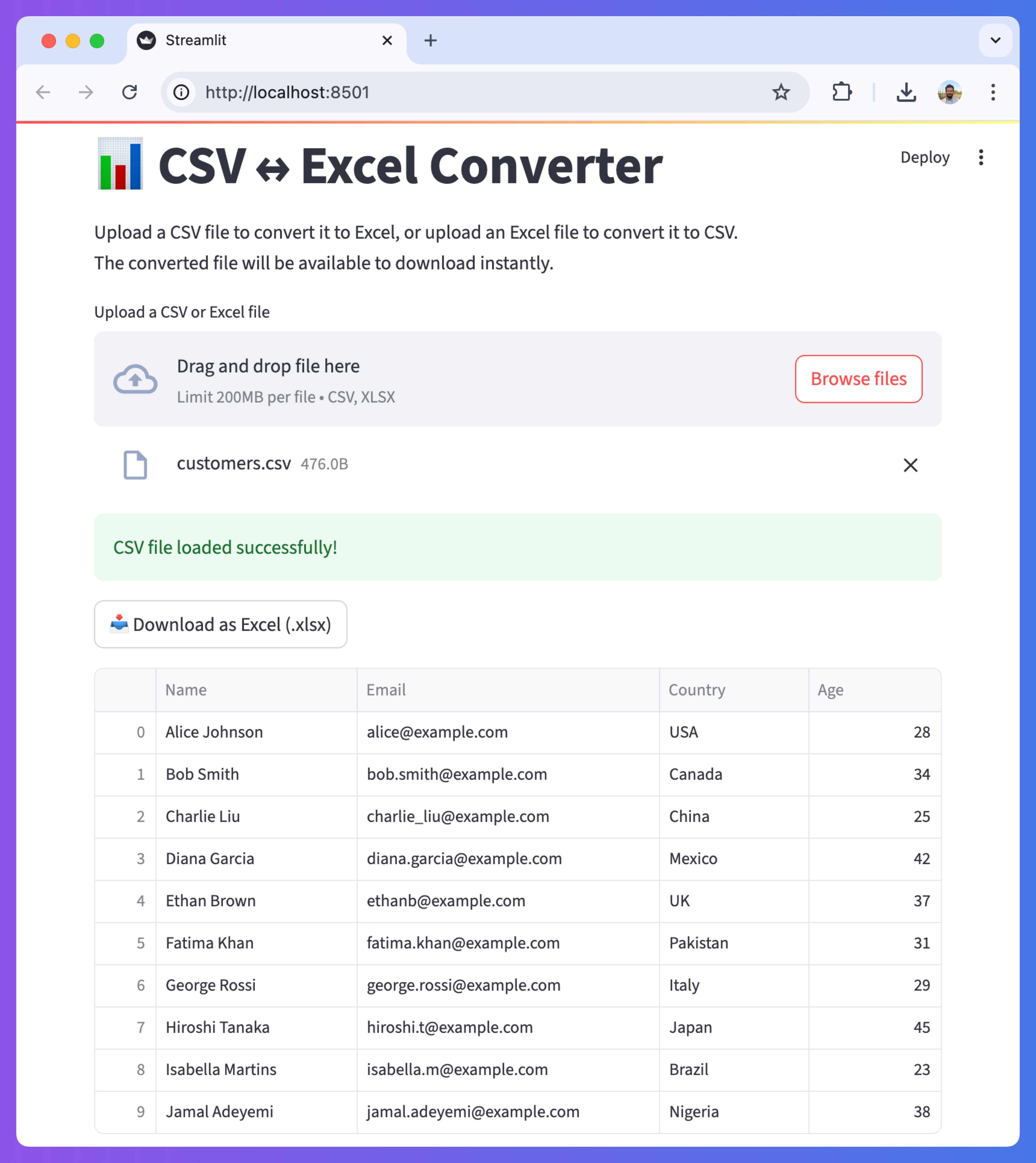 Csv To Excel Python Code Practice Challenge: Build a Streamlit App to Convert CSV ↔ Excel with ...