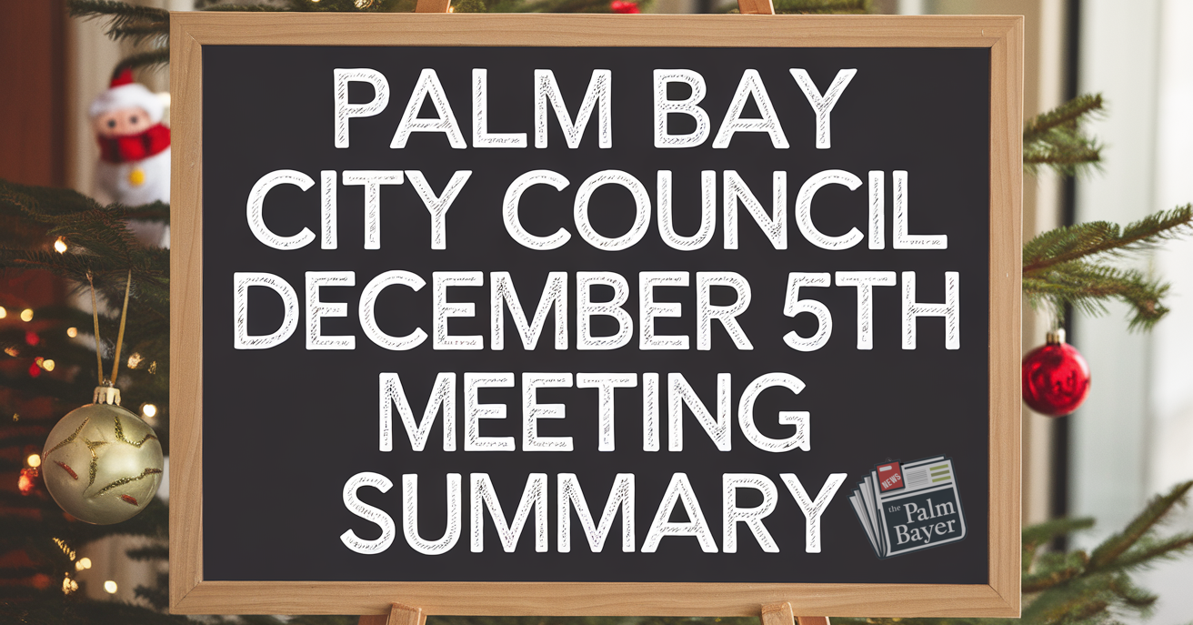 Image for article: Palm Bay City Council Meeting Recap: Interim City Manager Appointed, Public Grievances Aired, and Key Hearings Held