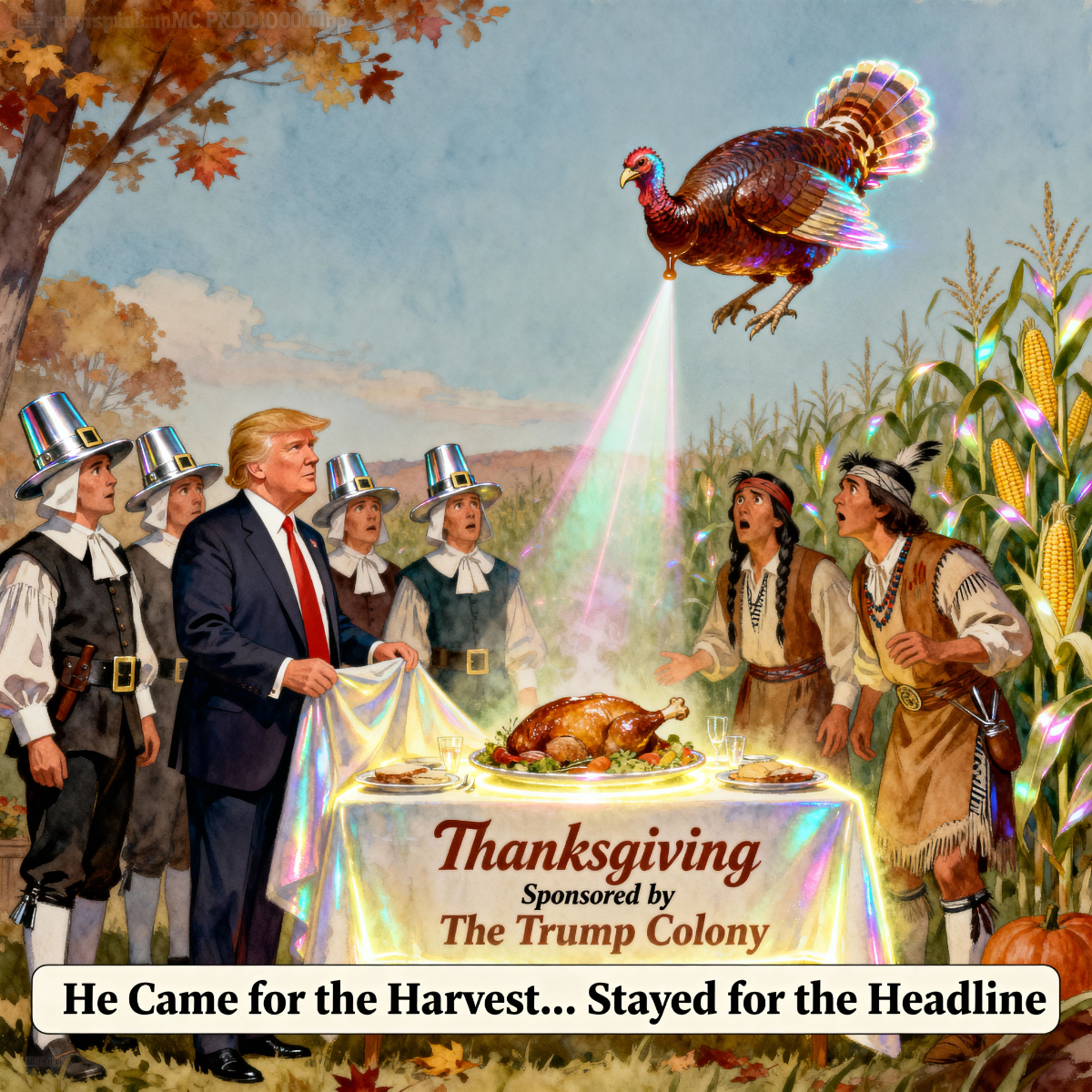 Magick Mica Trump parody art