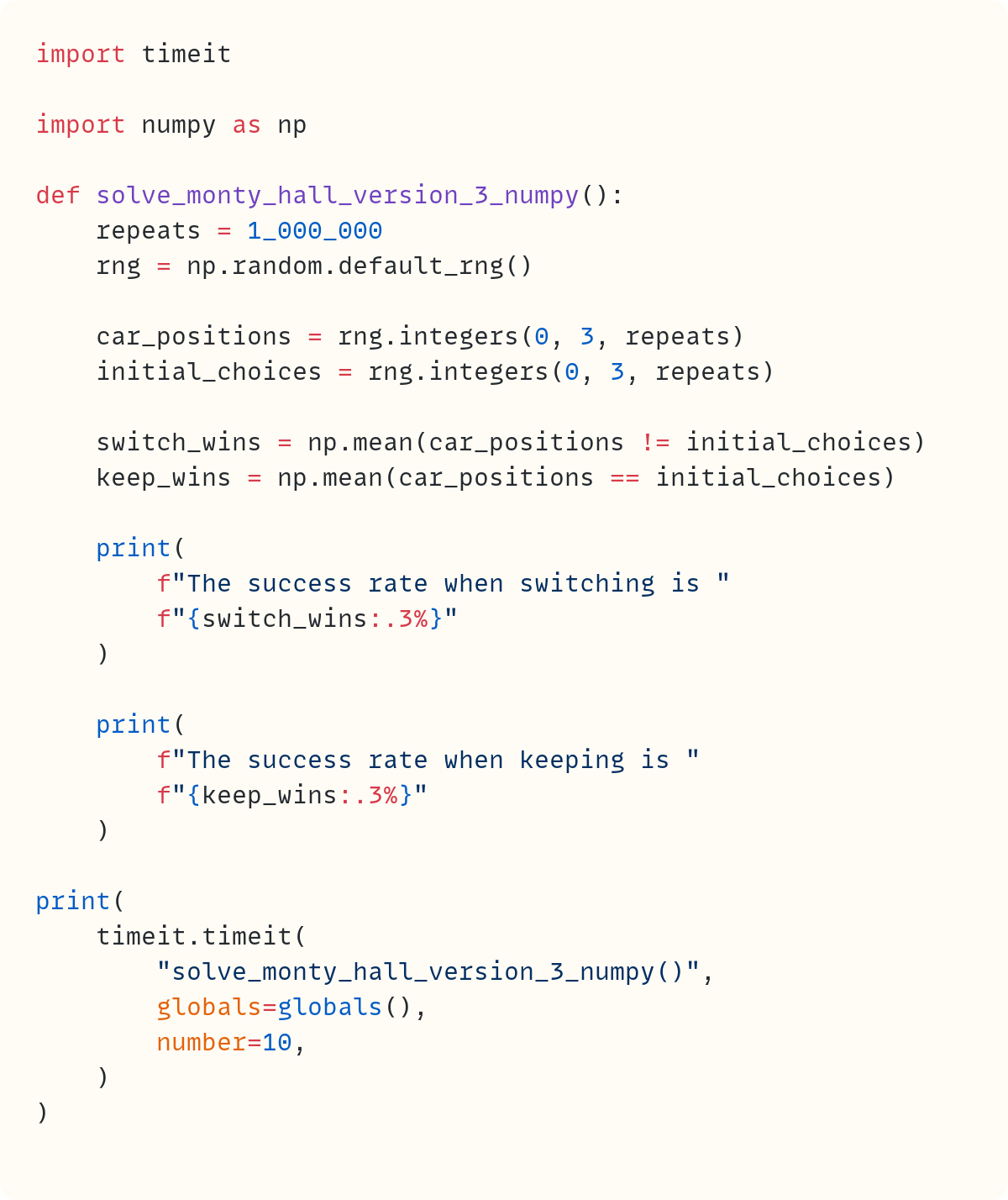 Goat or Car? Solving The Monty Hall Problem With Python and NumPy