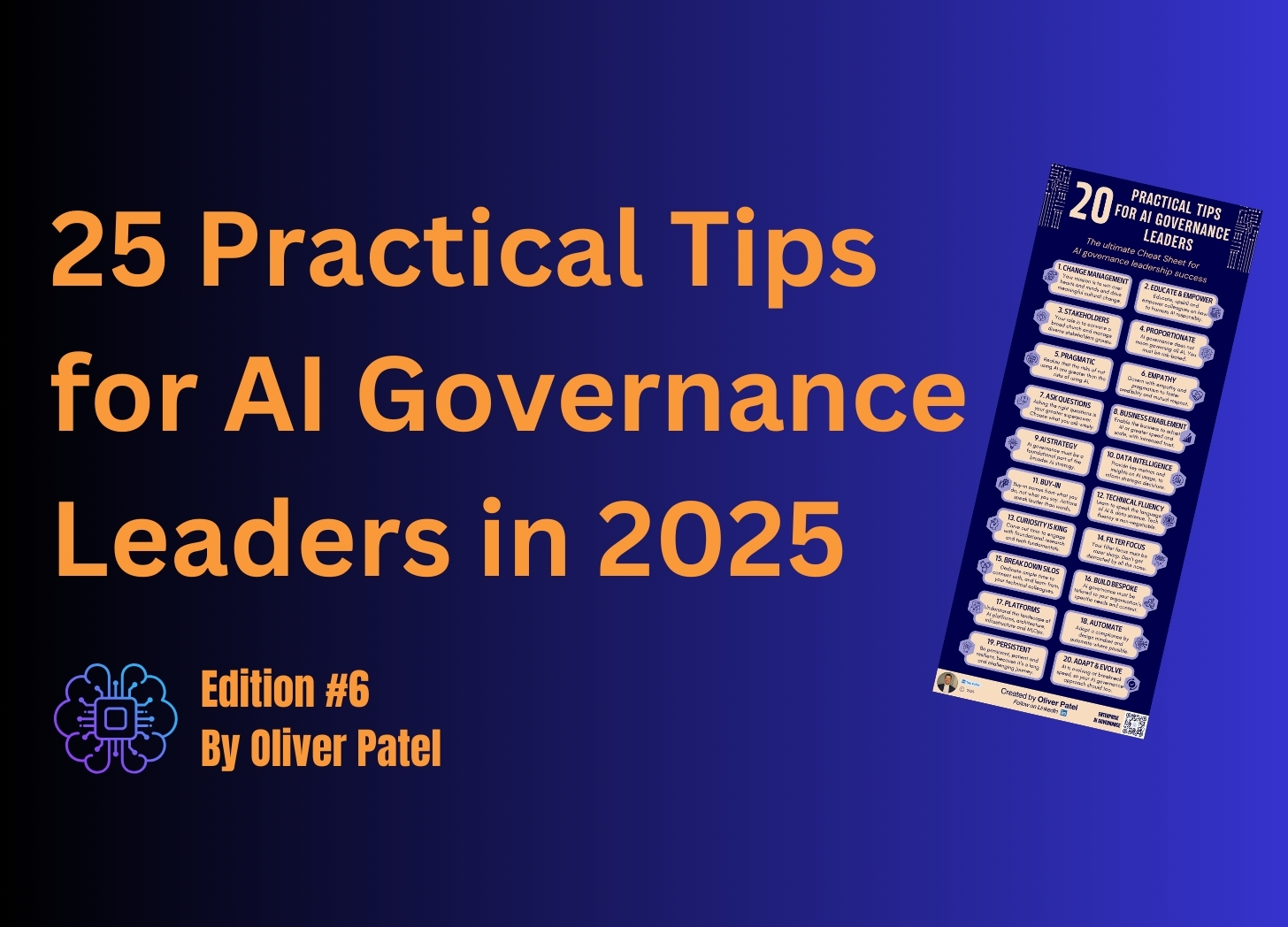 25 Practical Tips for AI Governance Leaders in 2025