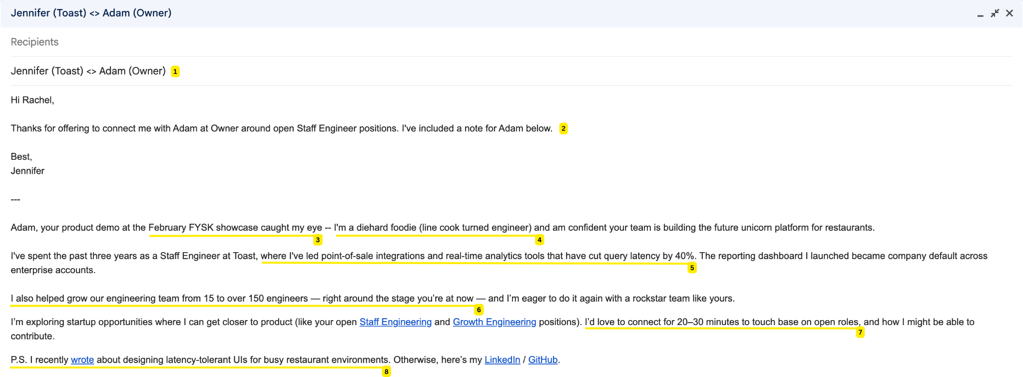 The art of the email blurb - by Rachel Eizner