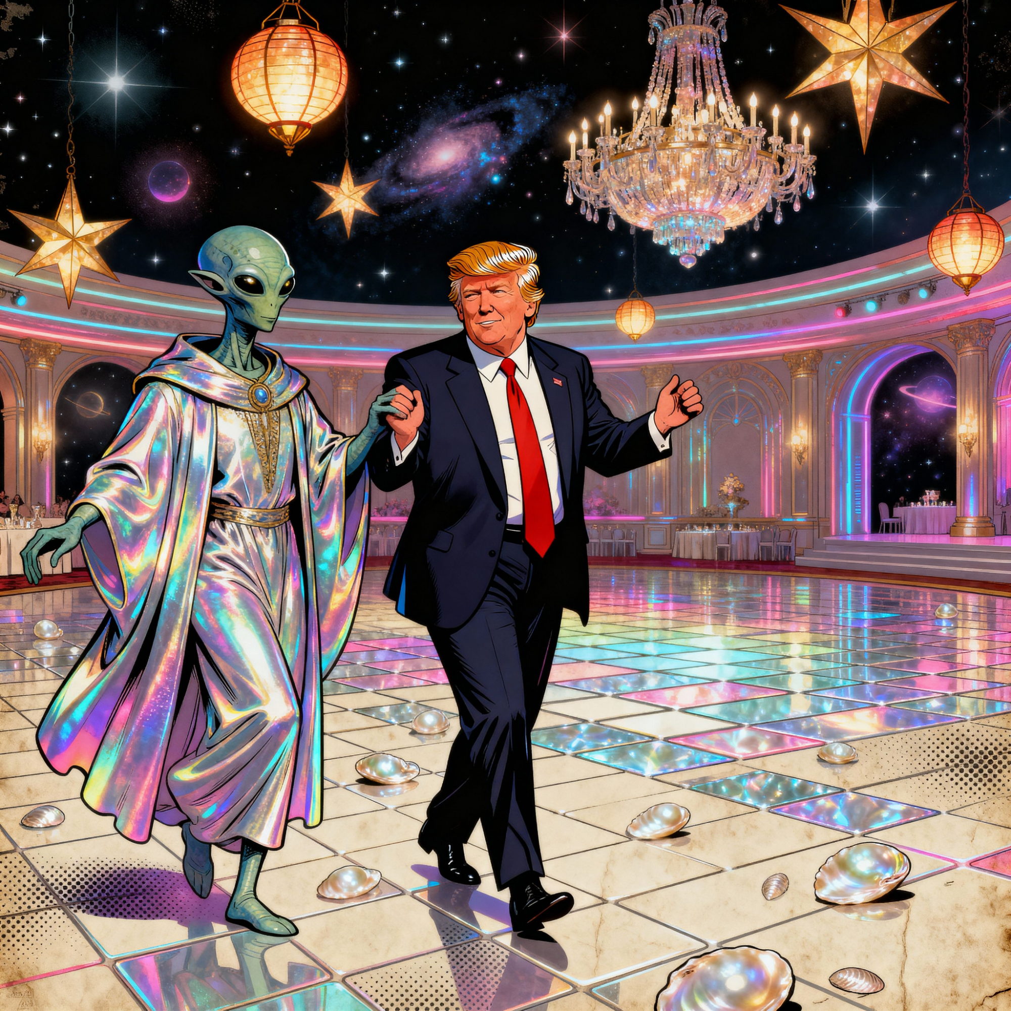 Magick Mica Trump parody art
