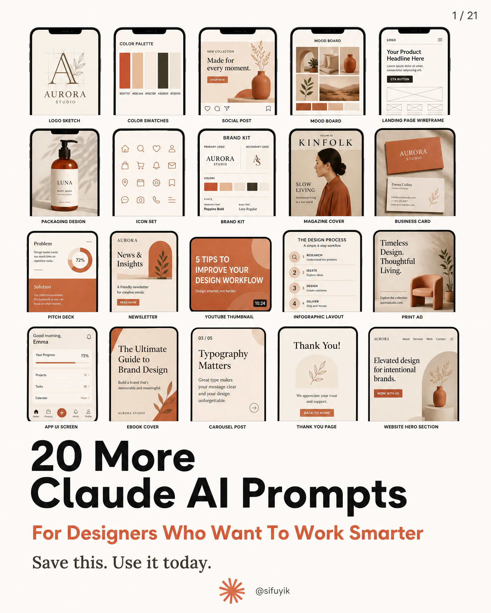 30 Claude Al Prompts for Graphic Design - by Sifu Yik Chan