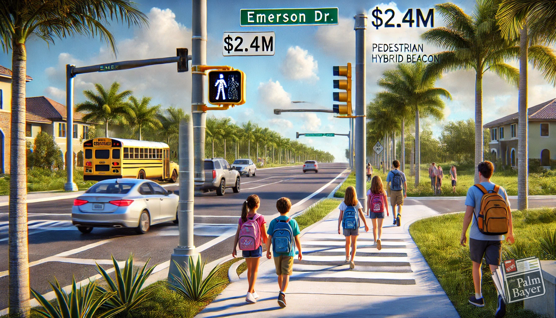 Image for article: Palm Bay Secures $2.4M Federal Grant to Boost Pedestrian Safety on Emerson Drive