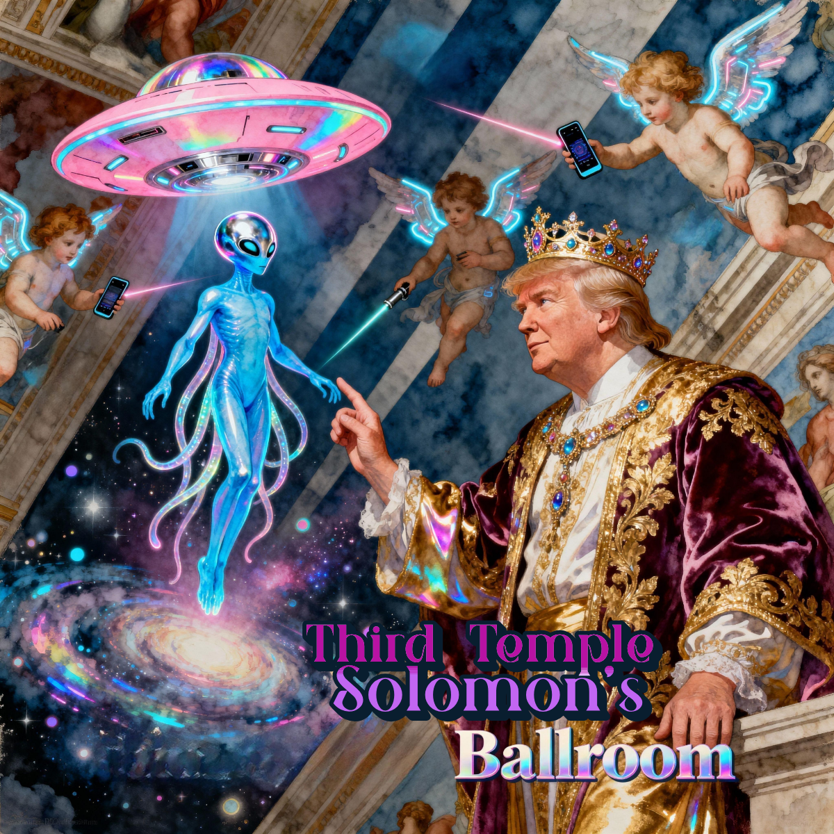 Magick Mica Trump parody art