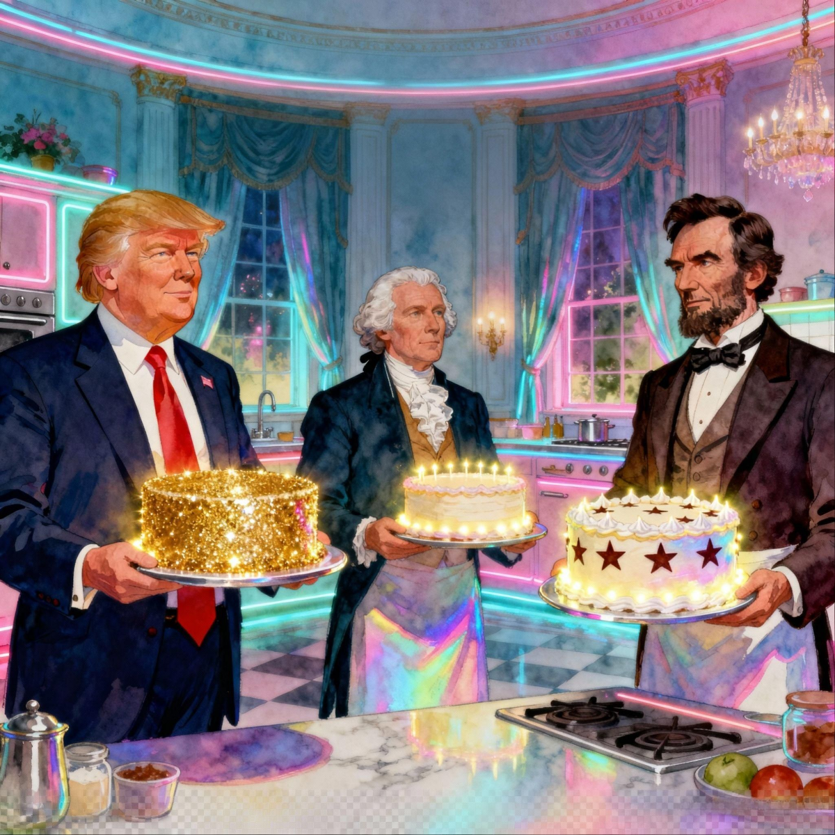Magick Mica Trump parody art