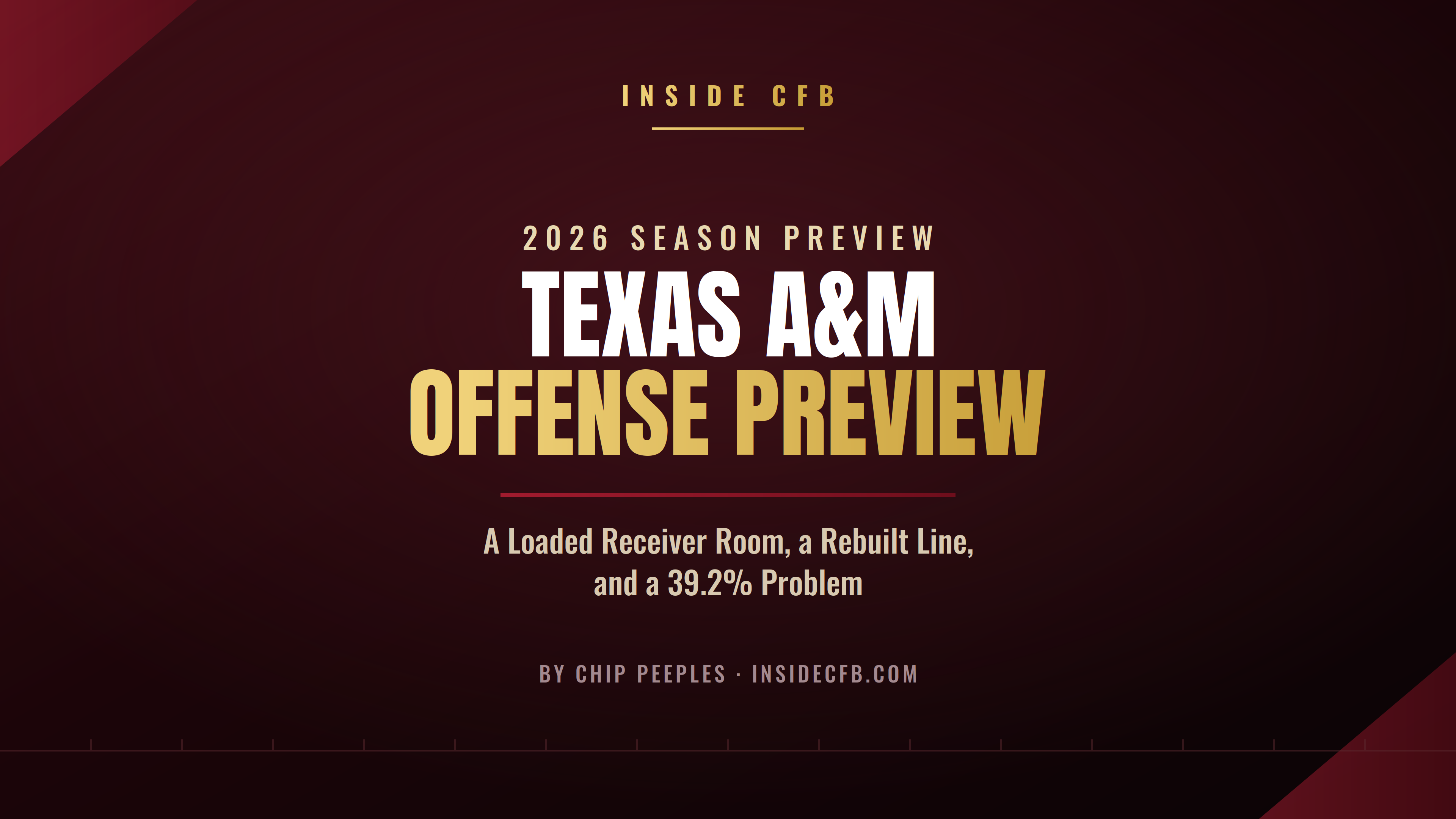 Texas A&M Offense Preview: A Loaded Receiver Room, a Rebuilt Line, and One Number That Decides Everything