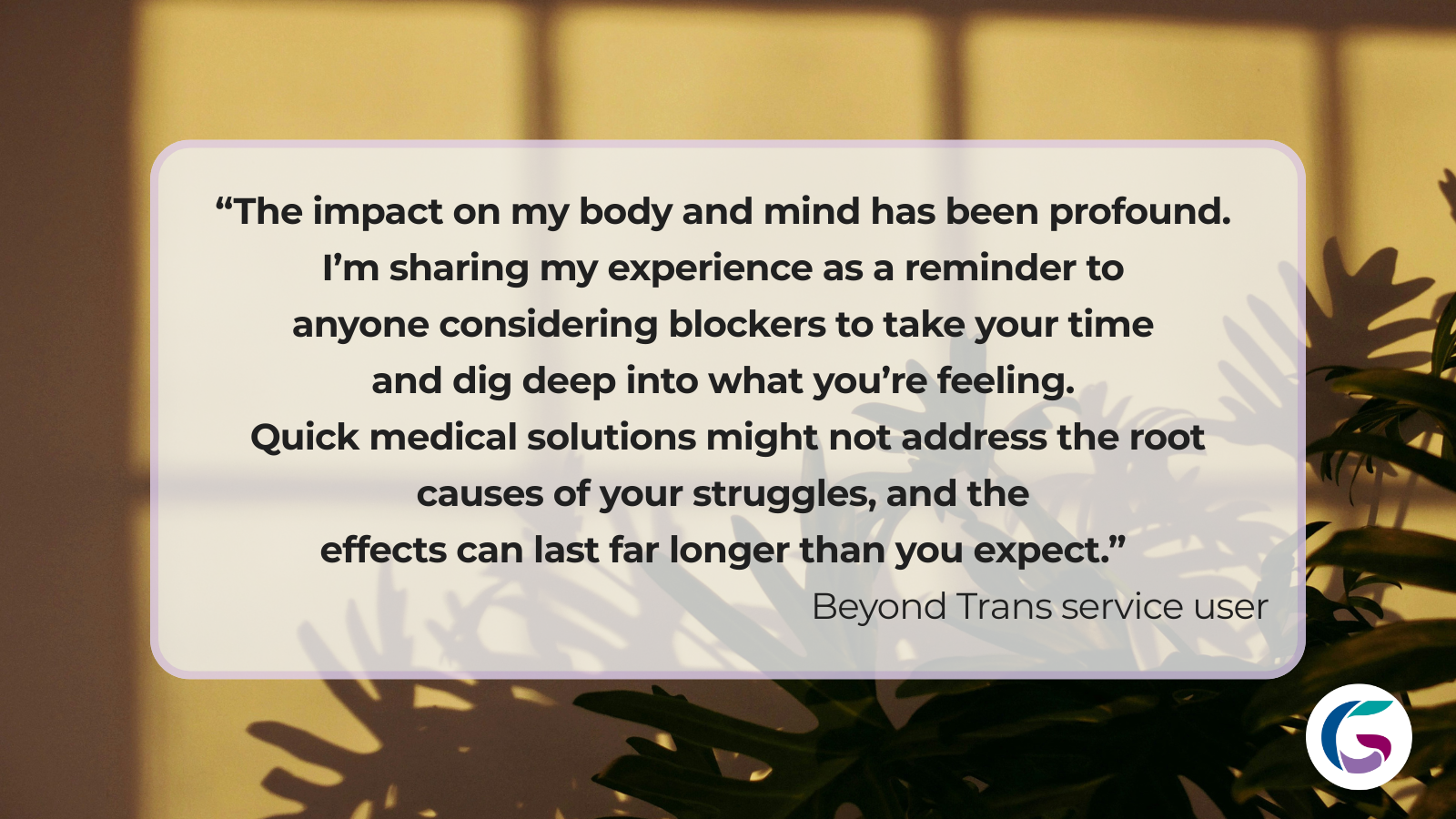 Detransitioner quote card