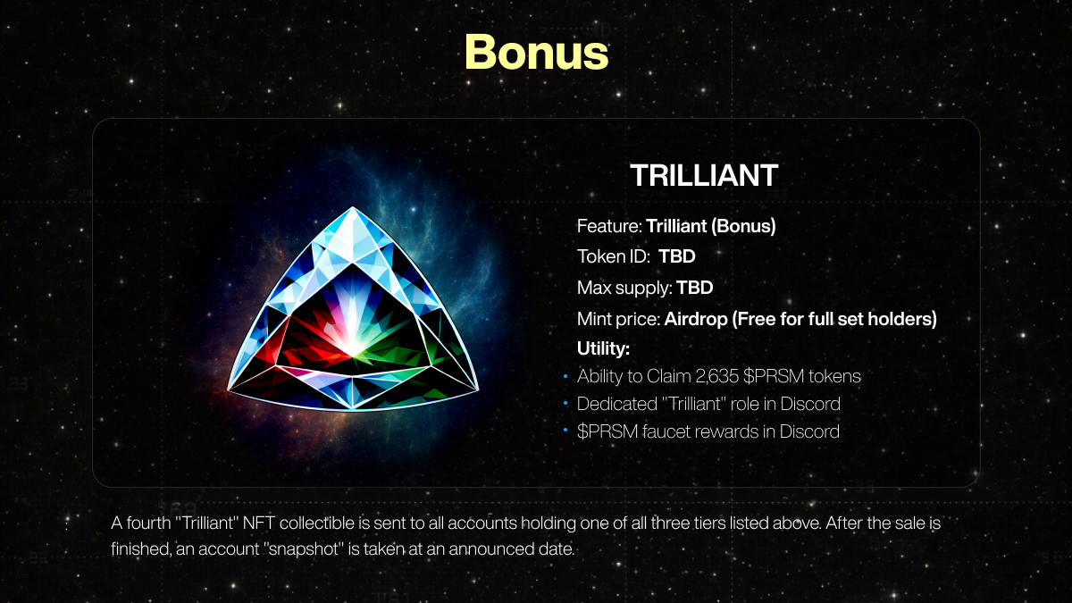 Prism Market Trilliant NFT full-set bonus