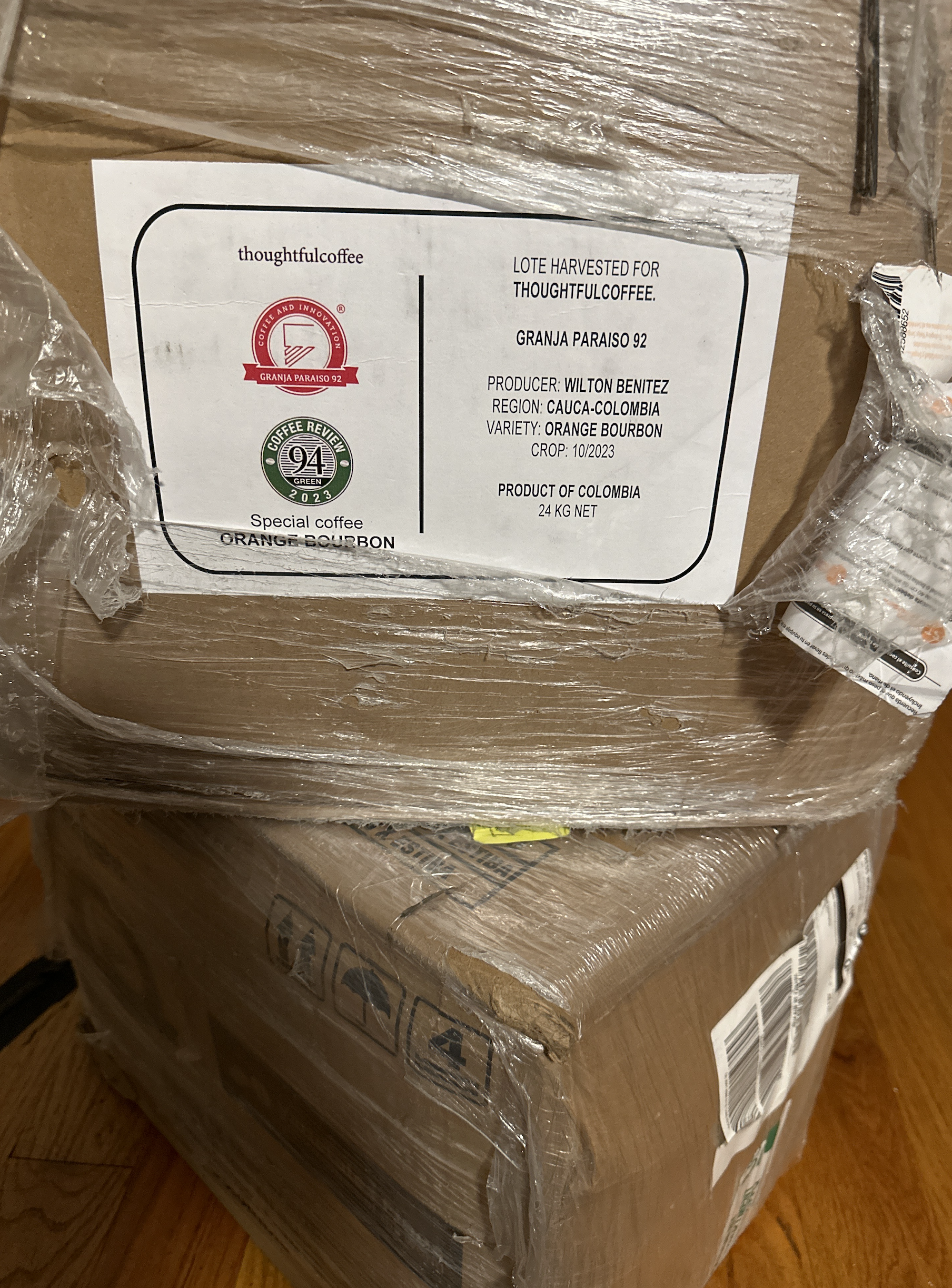 Coffee boxes storage