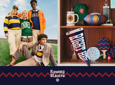 A preview of Target’s collaboration with Rowing Blazers- kids wear the preppy clothing and an assortment of home goods and games that will accompany the release.