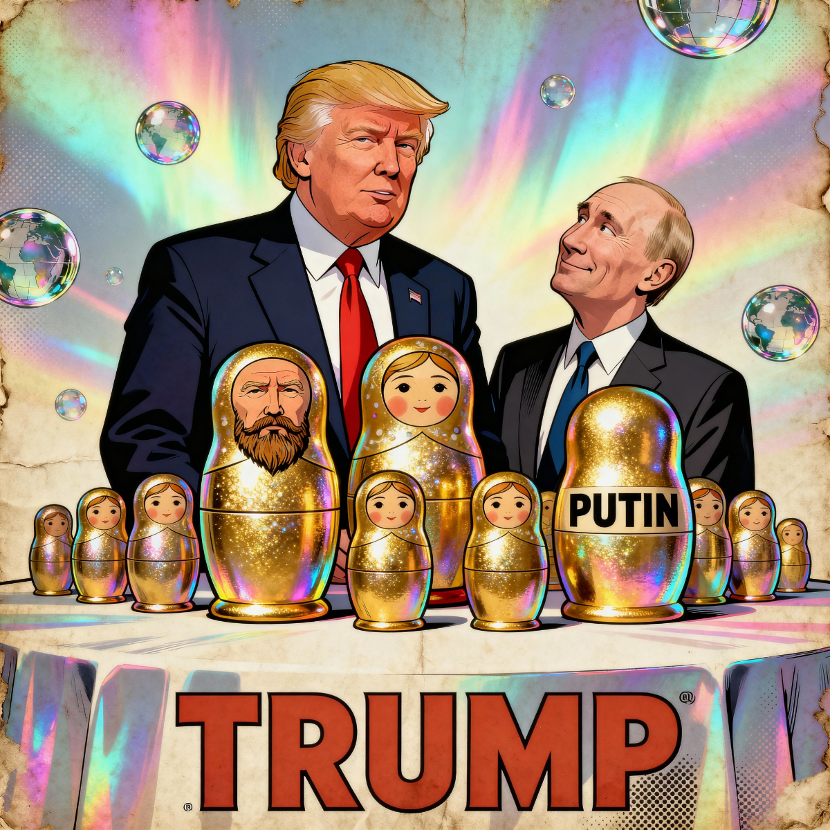 Magick Mica Trump parody art