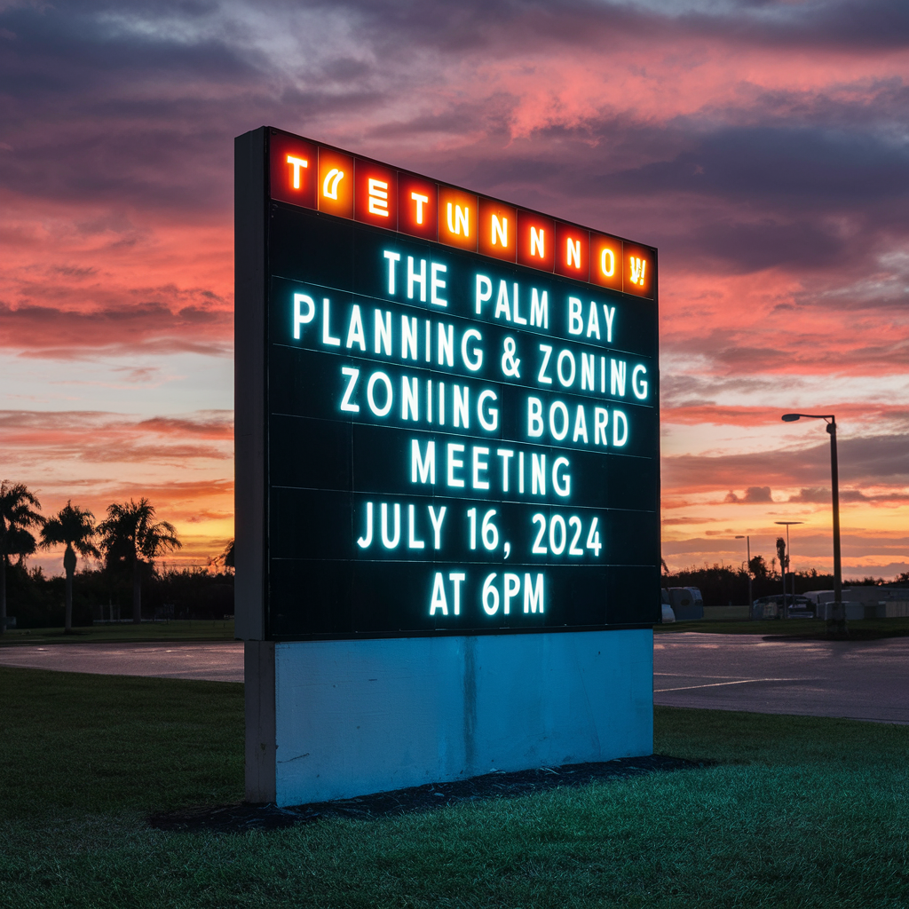 Image for article: Palm Bay Planning & Zoning Board Agenda: July 16, 2024 🗓️