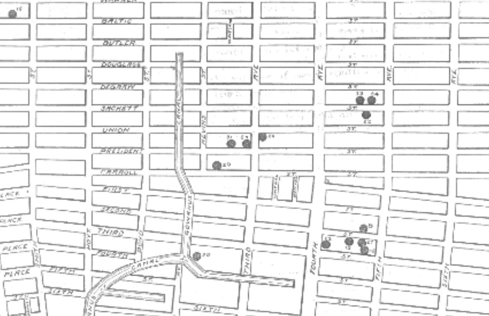 1916 Brooklyn outbreak epicentre