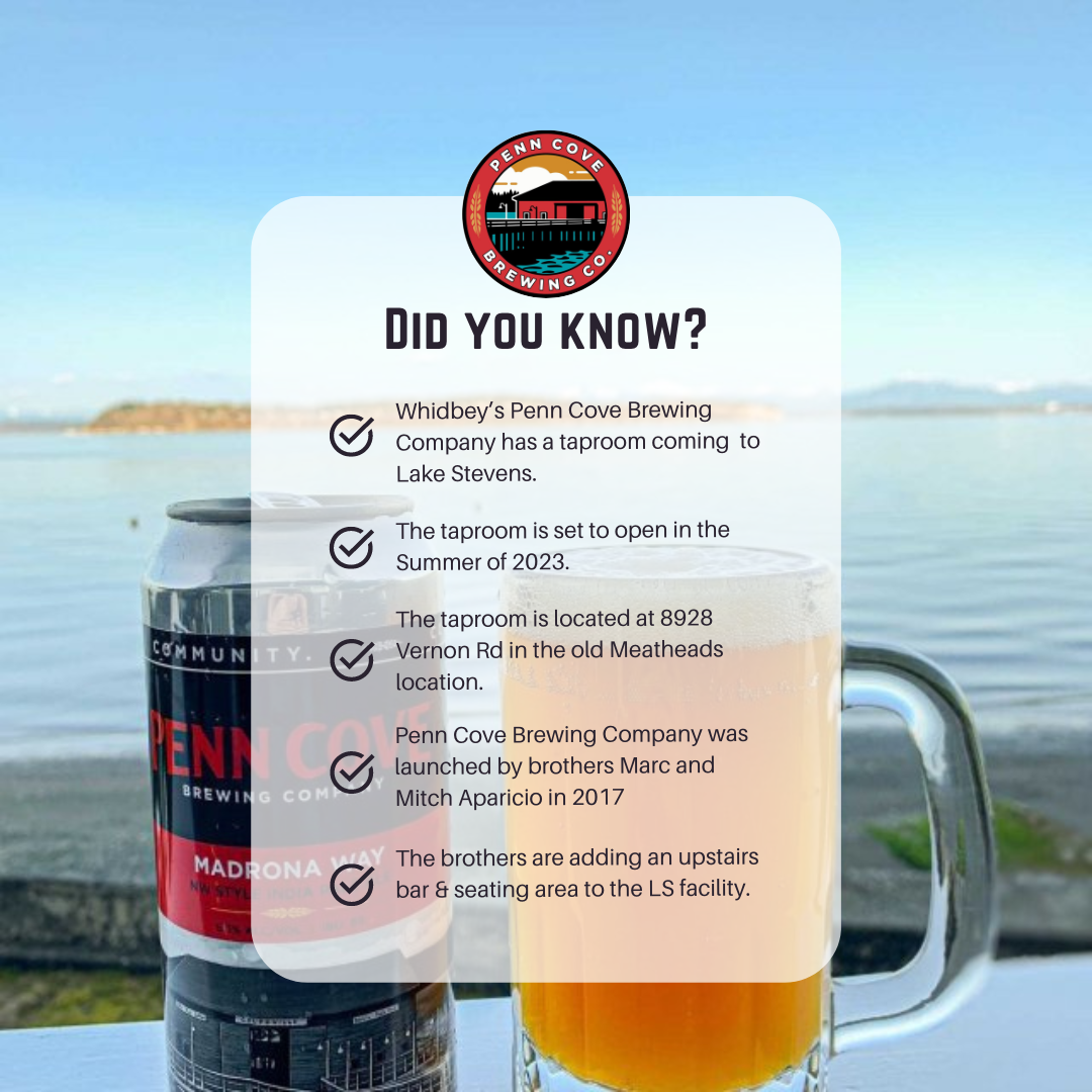 Whidbey’s Penn Cove Brewing Company to Open New Lake Stevens Restaurant