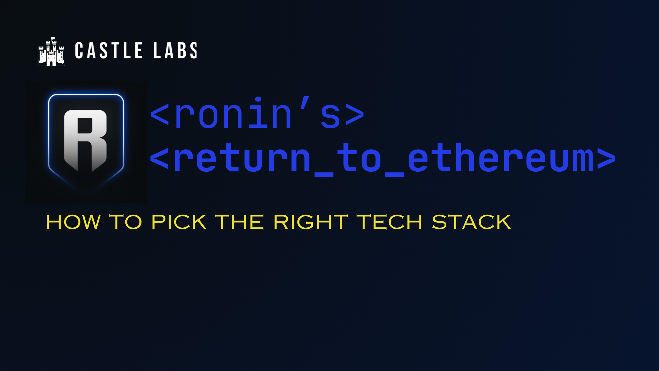 Ronin’s Return to Ethereum