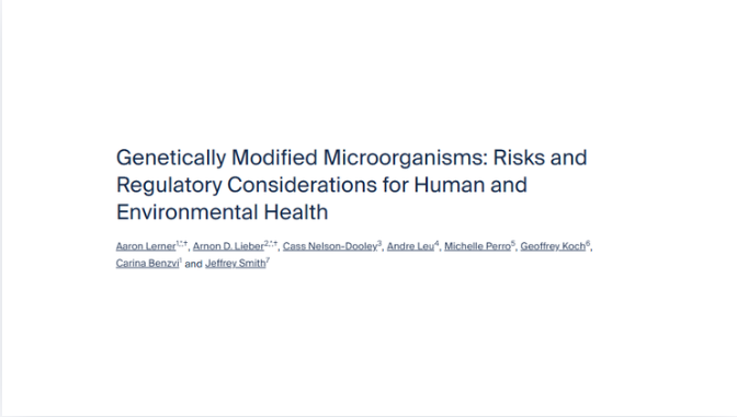 Genetically Modified Microorganisms: Risks and Regulatory Considerations for Human and Environmental Health