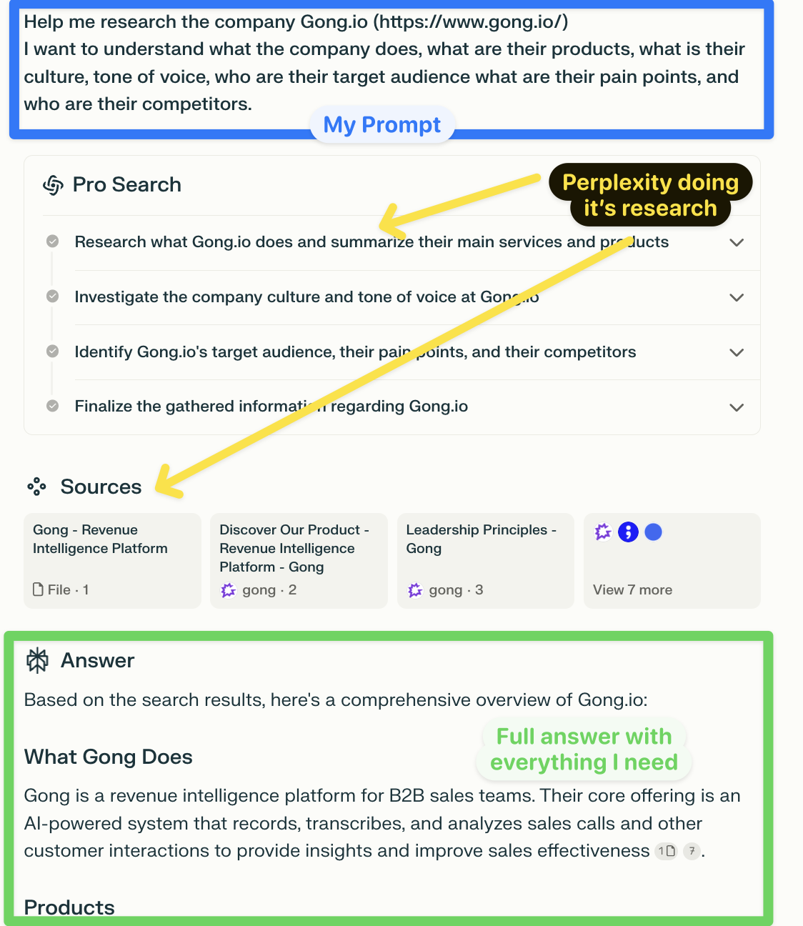 My Prompt for researching a company
