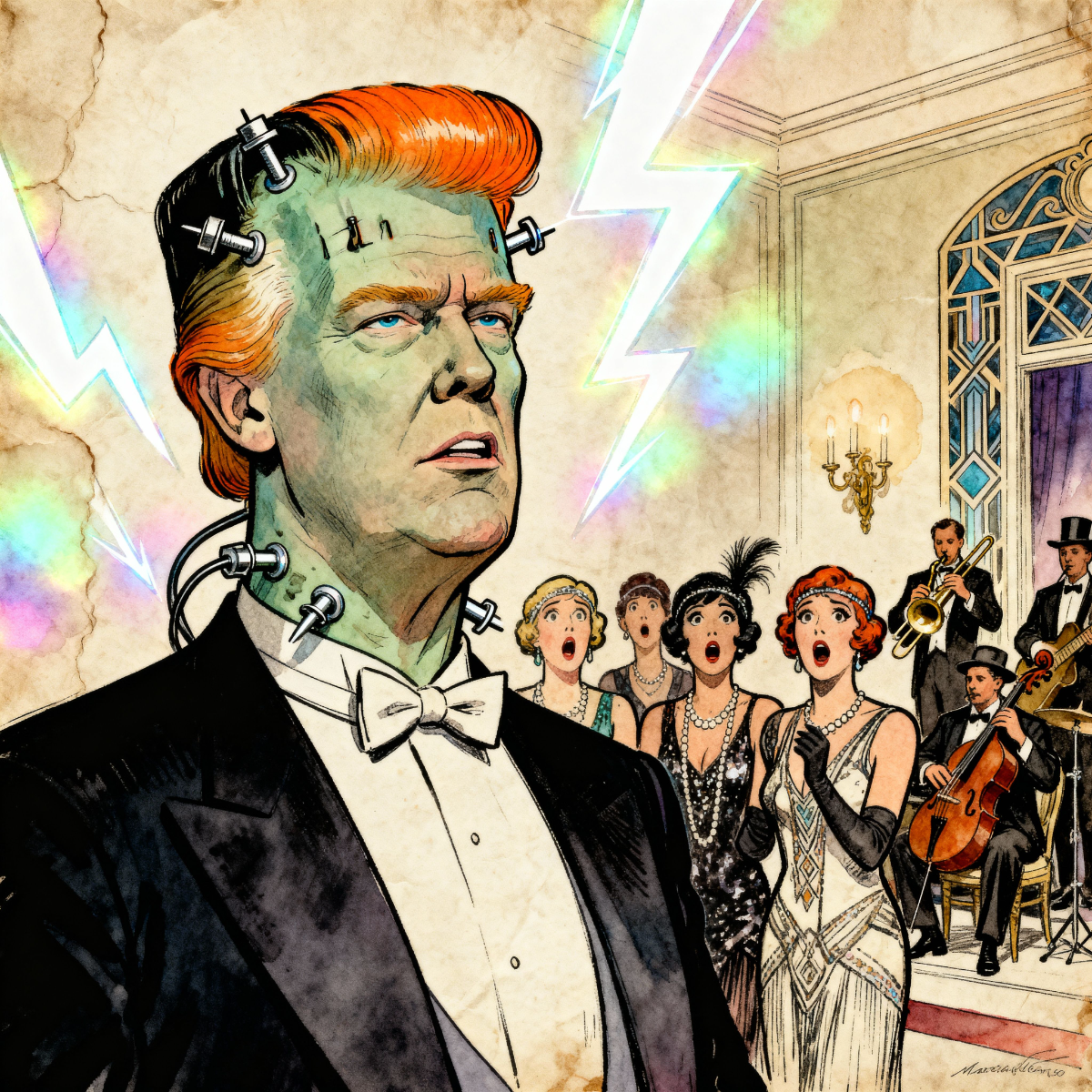 Magick Mica Trump parody art