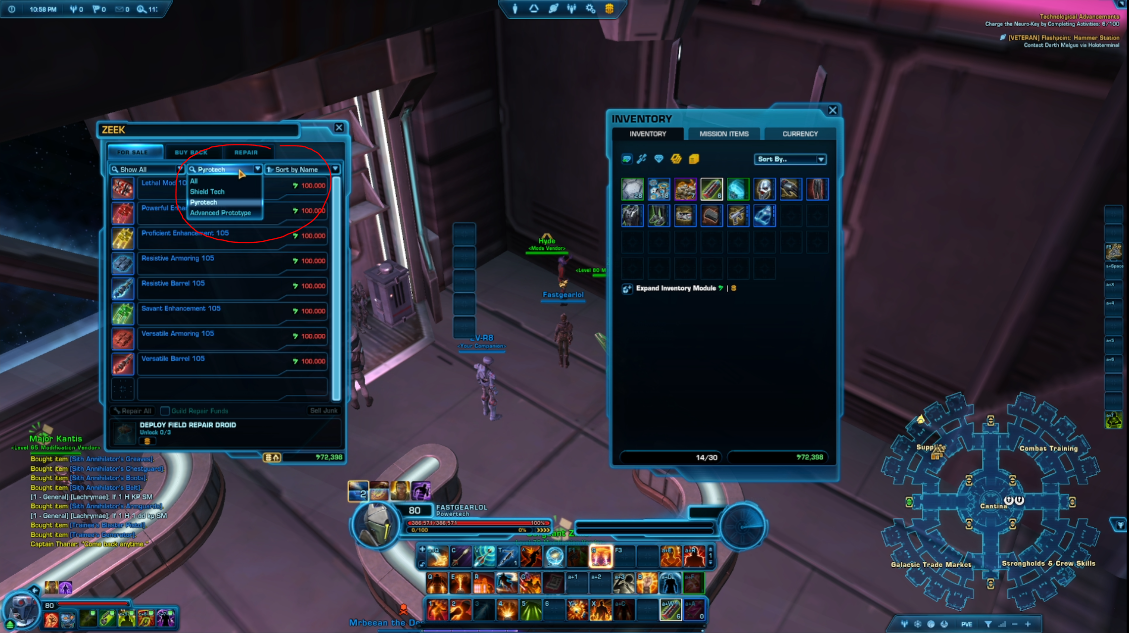 Swtor Mod Menu SWTOR 7.5 Gearing Guide: How to Unlock 340 Mods in 4 Hours