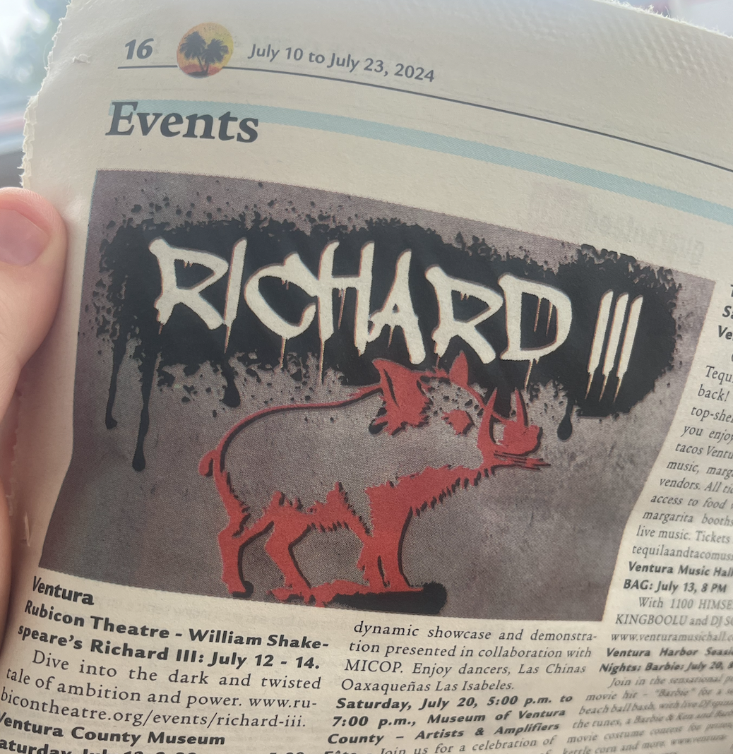 Recent adventures: Richard III @ The Rubicon Theatre, I Got My First "medieval" Tattoo 