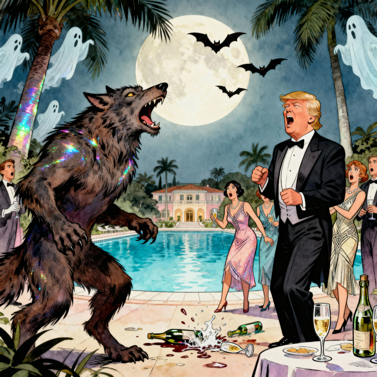 Magick Mica Trump parody art