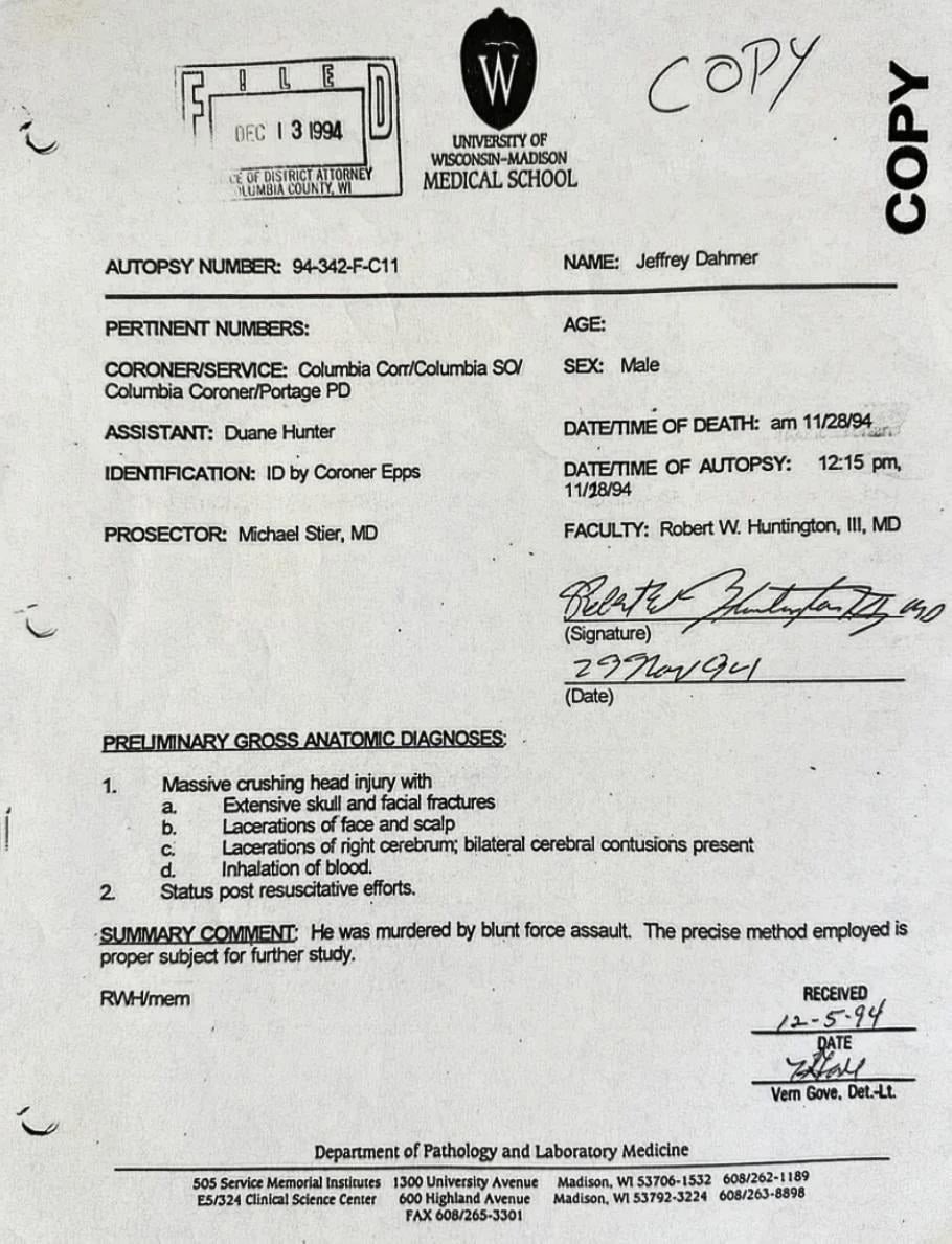 The Shocking Truth About the Jeffrey Dahmer Autopsies