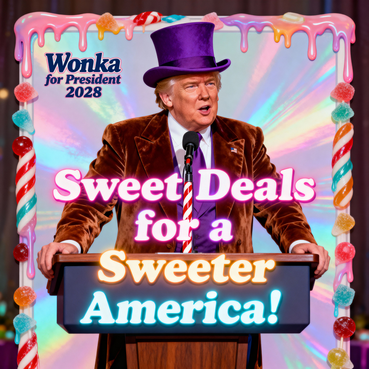 Magick Mica Trump parody art