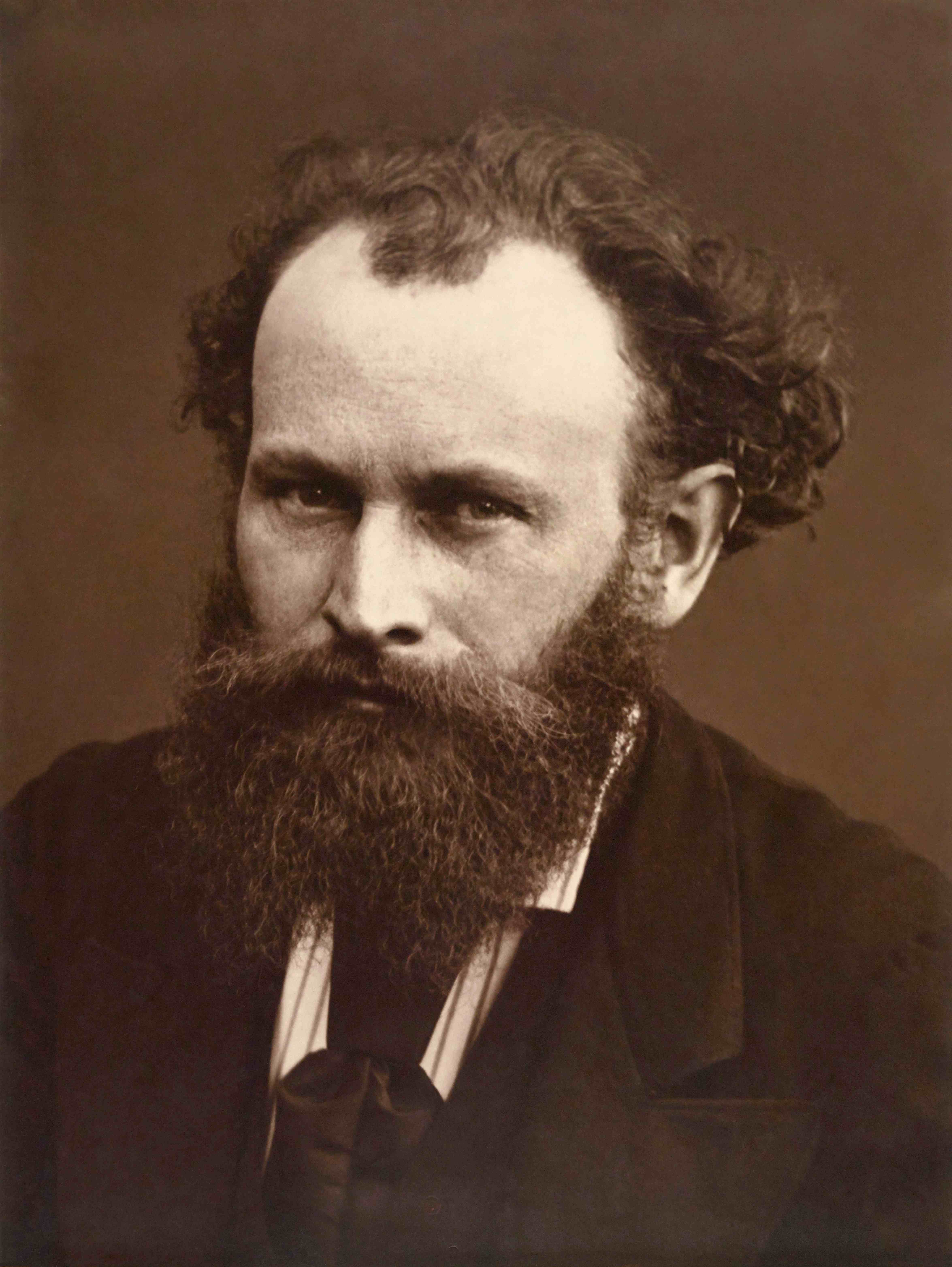 Sepia photographic portrait of painter Edouard Manet with a full beard
