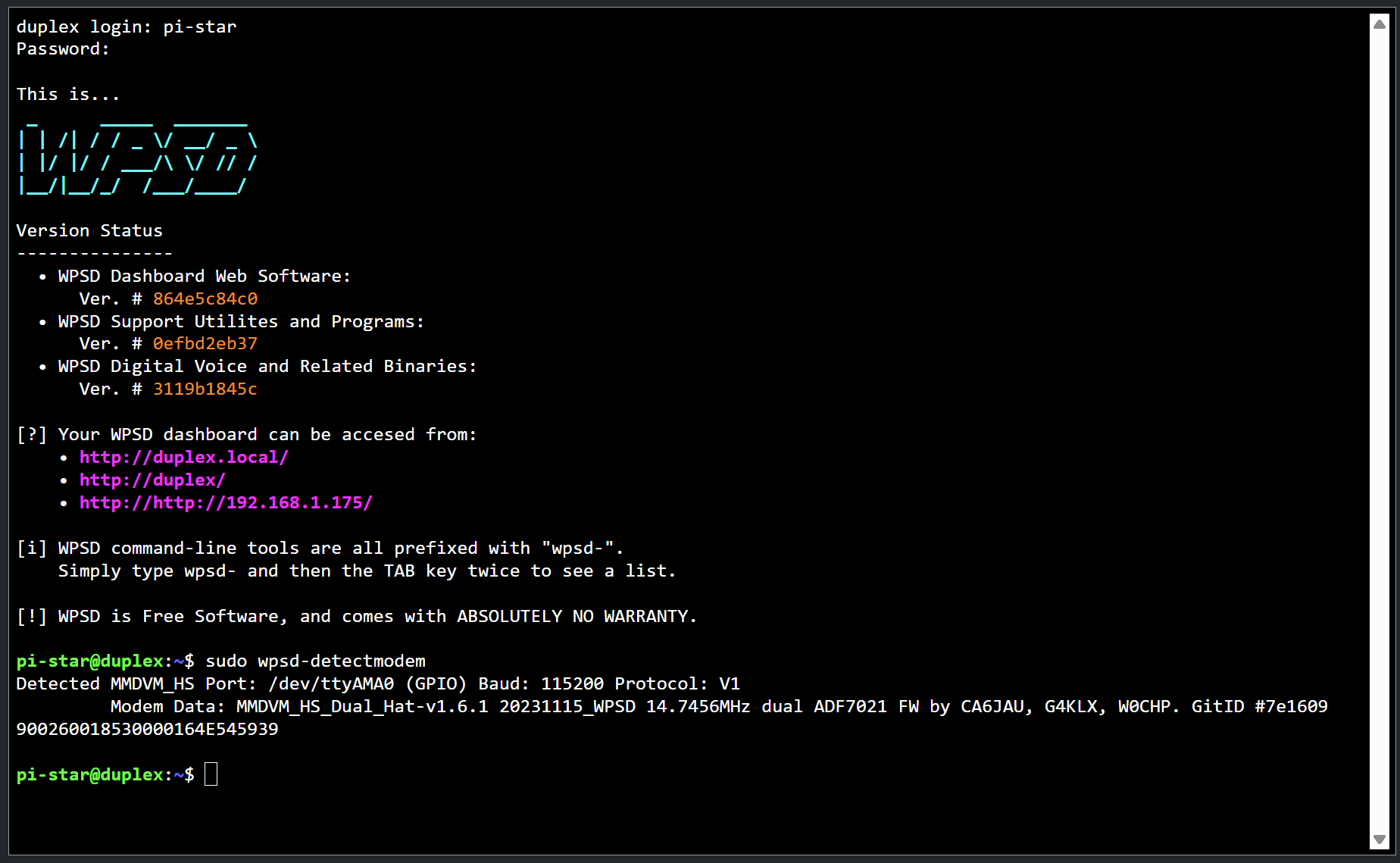 Detecting the MMDVM modem