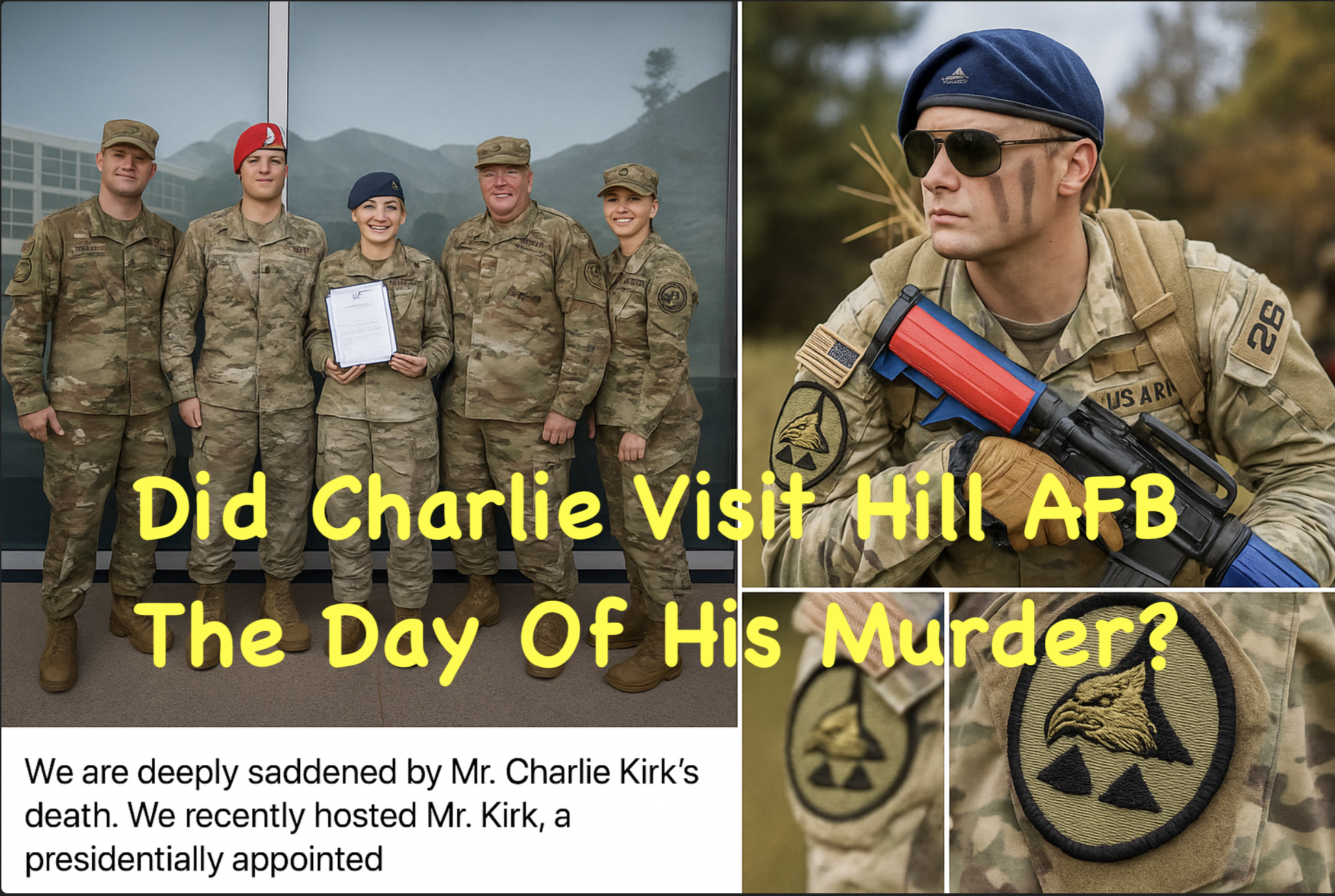 Did Charlie Kirk Visit Hill AFB The Morning Of His Murder?