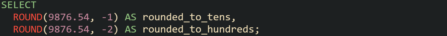 SQL Syntax for Rounding Numbers in Reports