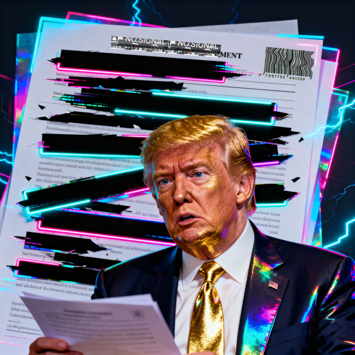 Magick Mica Trump parody art