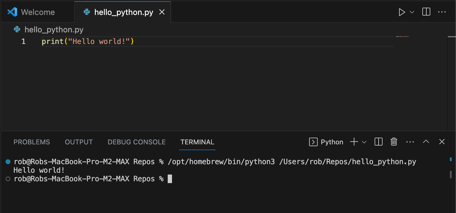 Guide: Homebrew, Python and Visual Studio Code on Mac
