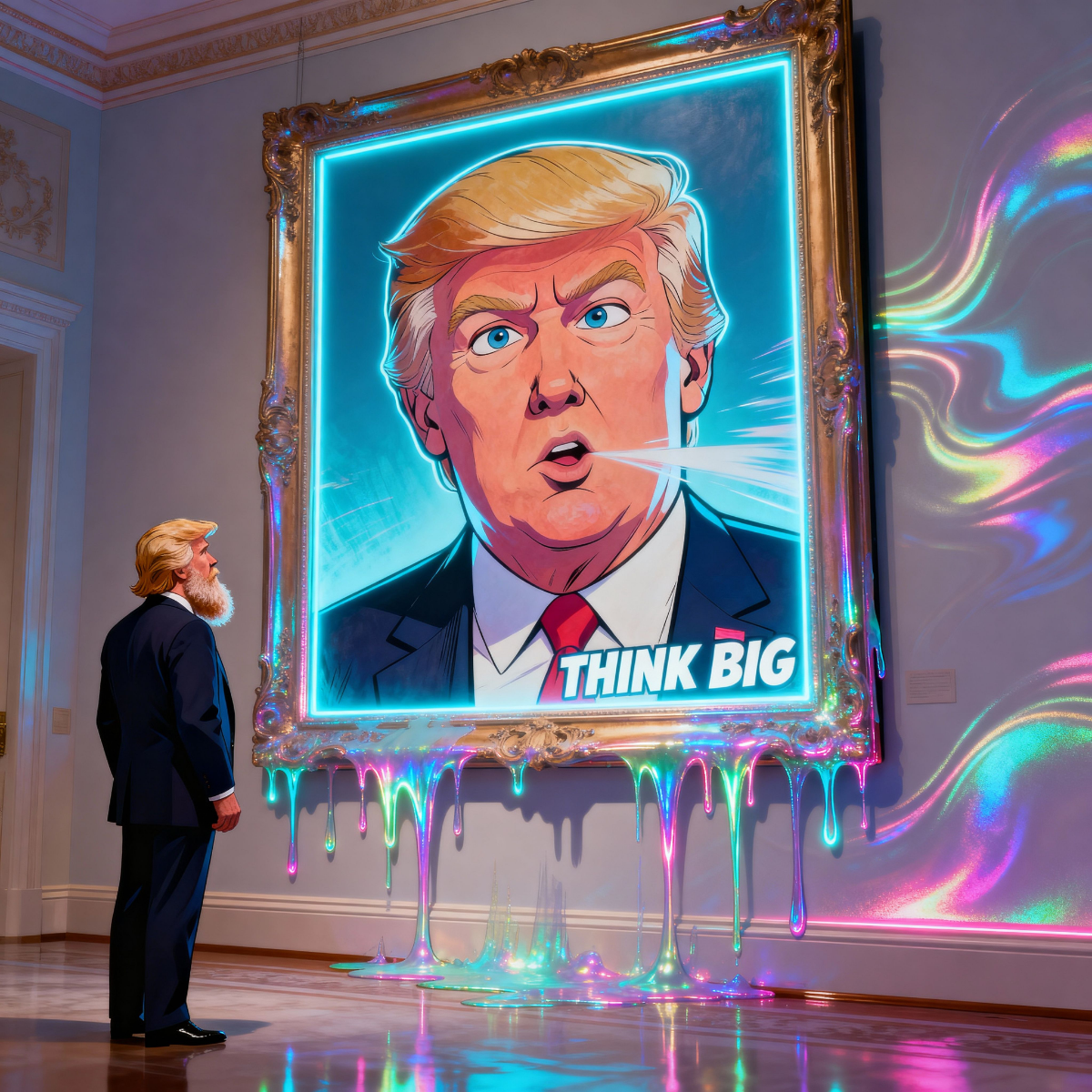 Magick Mica Trump parody art