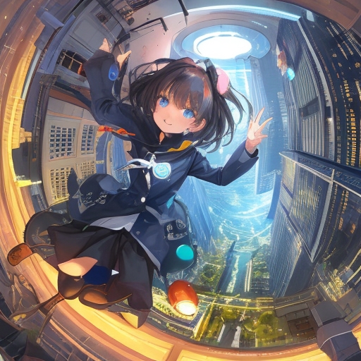 the theory of [[Narrative Causality]] warping people in spacetime in the city fisheye lens