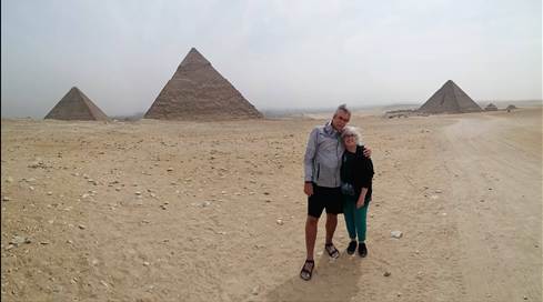 Mary Ann Young at the Pyramids